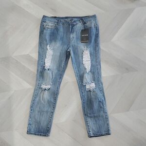 Jack David Womans Distressed Ripped Stretch Jeans , SIZE 24, NWT